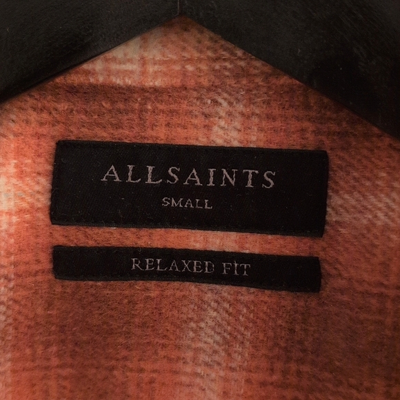 All Saints Small, Orange, Camp Collar Shirt - Picture 2 of 3